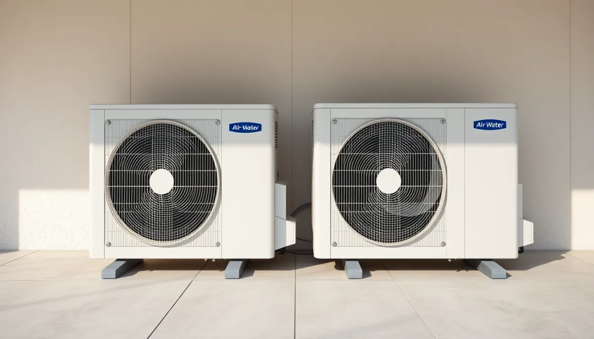 Comparatif de deux pompes à chaleur air/eau installées côte à côte