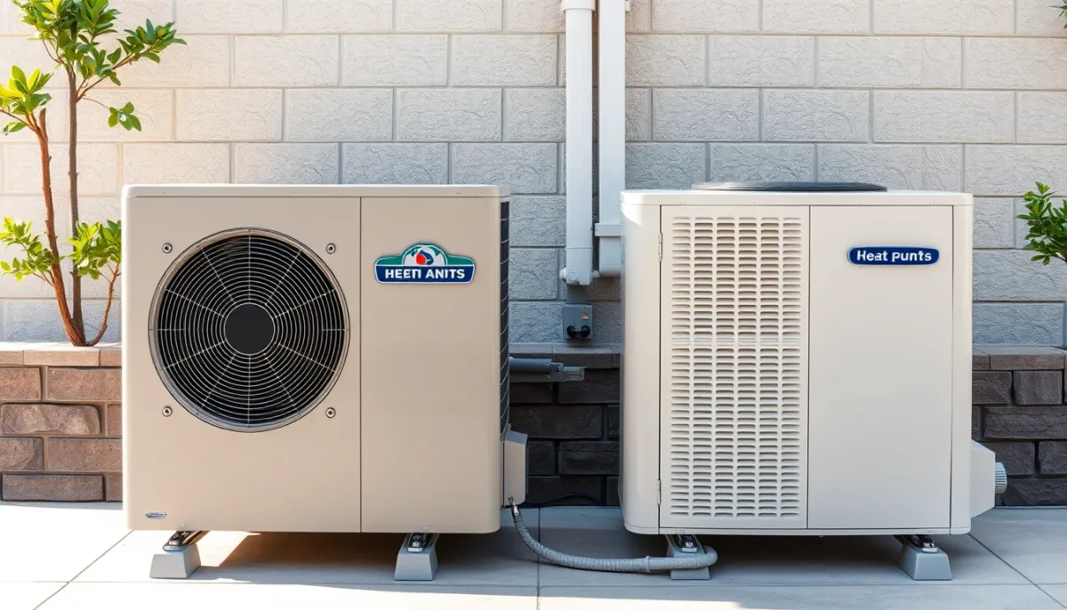 Comparaison de deux modèles de pompes à chaleur air/eau côte à côte